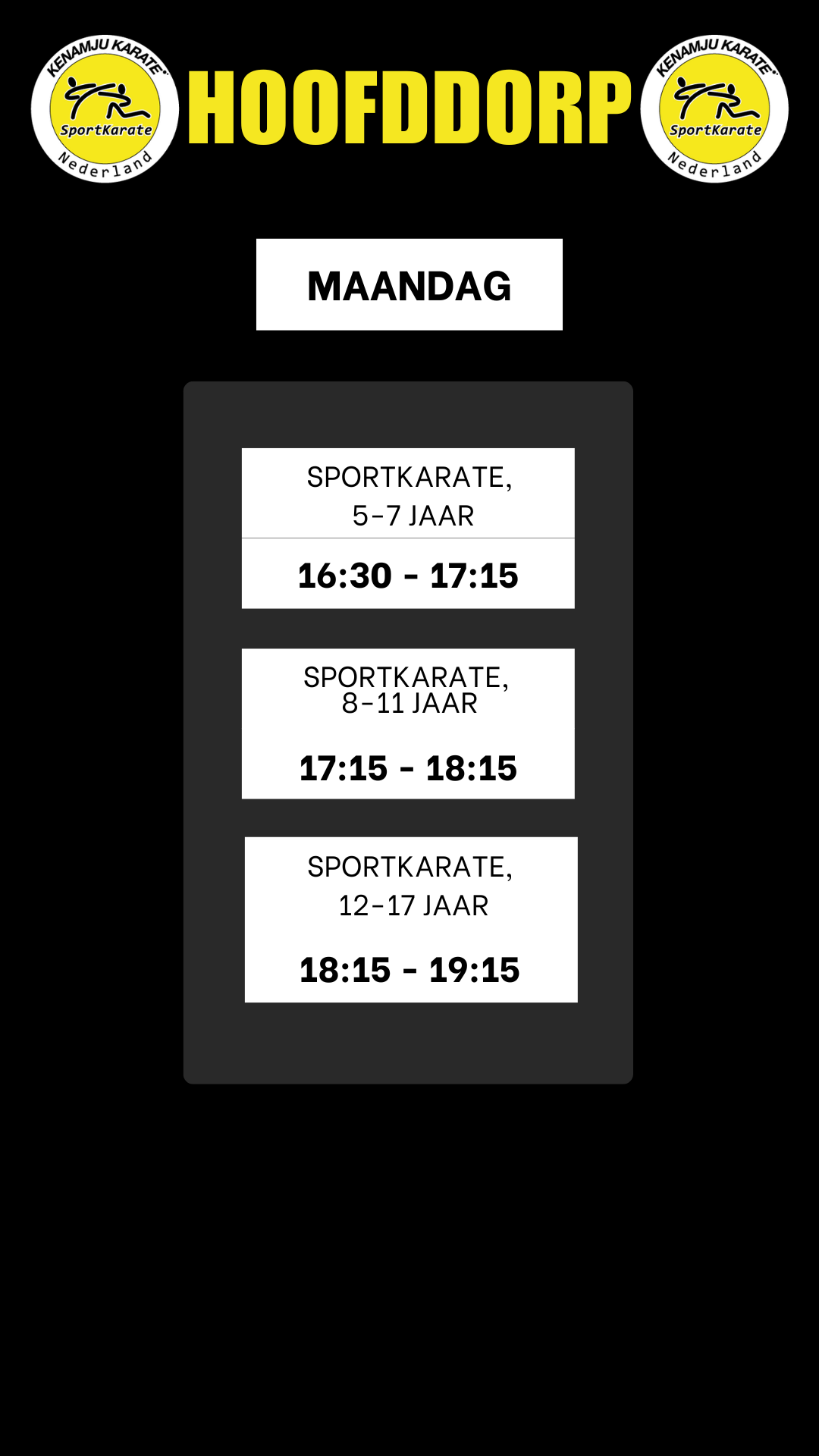 Lesrooster locatie Hoofddorp