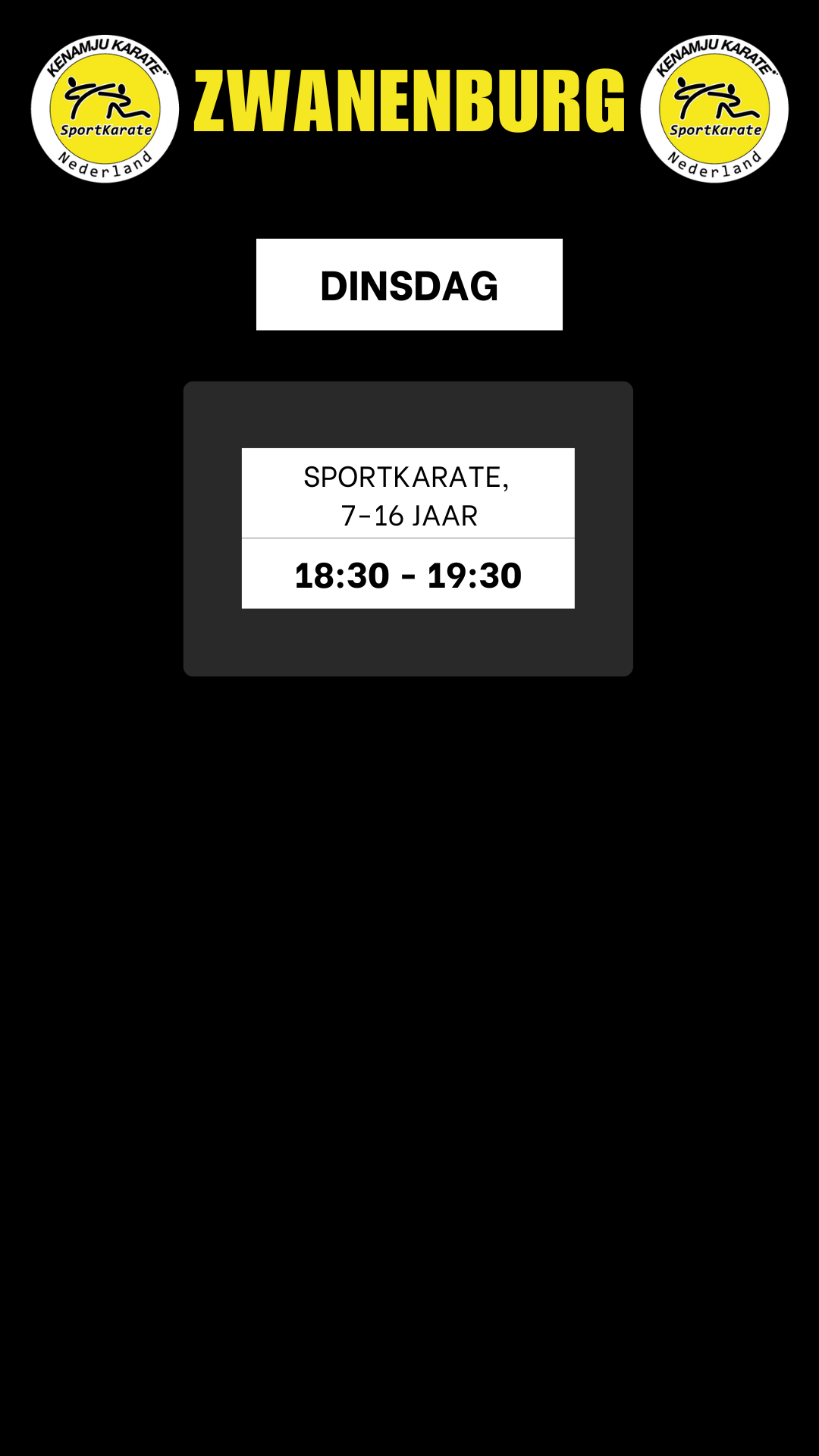 Lesrooster locatie Zwanenburg